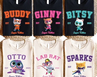 Super Kitties Shirt, Disney Kitties Tee, Kitties Team Shirt, Ginny Cat Shirt, Cat Ginny Tee, Super Cats Shirt, Disneyland Cats est 2025