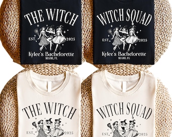 Personalized Witch Squad Shirts - Custom The Witch Shirt for Halloween Party, Best Friends Costume, Spooky Matching Group Tee