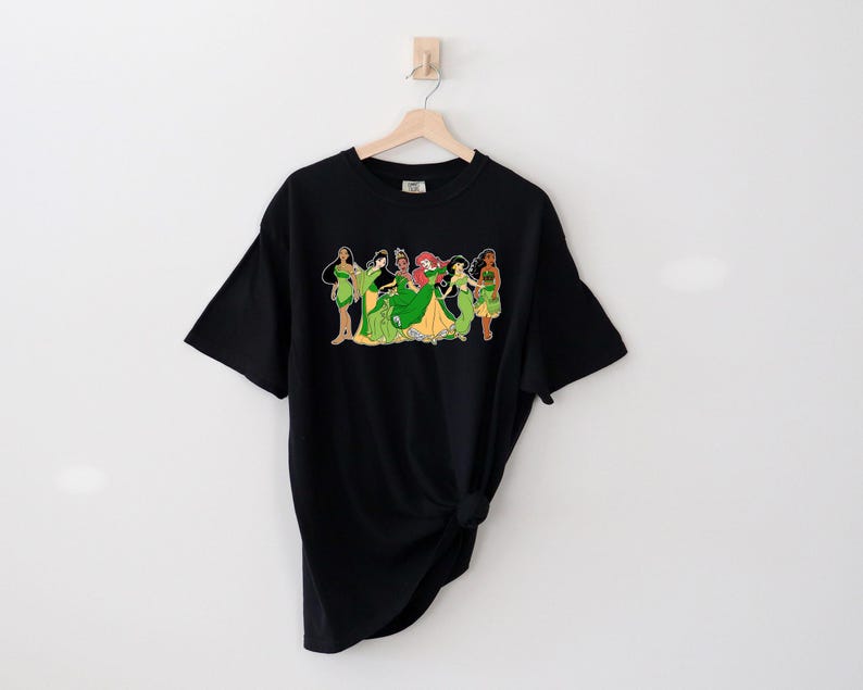 Comfort Color Shirt, St Paddy's Princess Shirt, Disney Princess Tee, St Patrick's Tee, Pocahontas Shirt, Ariel Tee, Irish Shirt, Mulan Shirt image 6