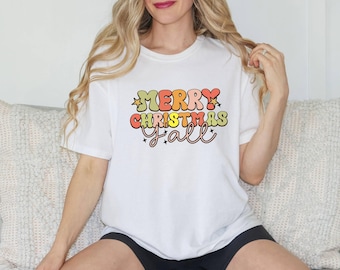 Merry Christmas Yall Shirt, Comfort Colors Shirt, Holiday Shirt, Cute Christmas Tee, New Year Shirt, Cute Xmas Shirt, Christmas T-shirt