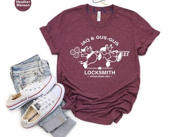 Jaq & Gus Gus Locksmith Established 1950 Disney Shirt, Cinderella Mouse Shirt, Magic Kingdom Tee, Cinderella Disney Tee, Jaq And Gus Shirt