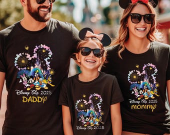 Personalized Disney Trip Shirts, Disneyland Shirts, Disney Vacation T-shirt, Disney Family Matching Shirt, Magical Castle Shirt, Disneyworld