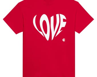 Heartful Love T-Shirt | Minimalist Cotton Tee | 6 Colors