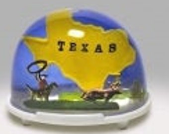 USA Road Trip Vintage Texas Snowglobe