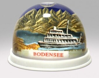 Bodensee Swiss Alps Vintage World Travel Snow Globe Snowdome