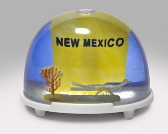 Vintage USA Roadtrip Souvenir SNOWGLOBE - New Mexico Roadrunner snowdome snow globe