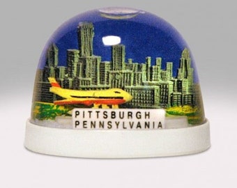 Vintage USA Roadtrip Snow Globe PITTSBURGH PENNSYLVANIA  Snowglobe Snowdome