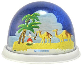 Morocco - Vintage Souvenir Travels of the World Snow Globe