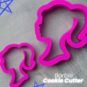 Herramienta para hornear con forma de cabeza de Barbie para fondant, galletas y arcilla / Herramienta para hornear para fiestas de cumpleaños