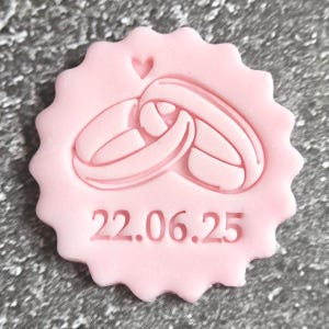 Custom Wedding Rings Cookie Stamp: Just Engaged Embosser, Summer 2025