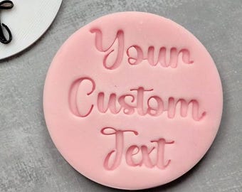 Personalized Happy Birthday Cupcake Stamp: Custom Cookie & Fondant Embosser