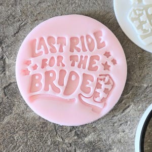 Timbro per biscotti "Ultima cavalcata per la sposa", timbro per fondente con stivale da cowboy / regalo per festa di addio al nubilato e addio al nubilato