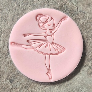 Estampe Ballerina Cookie Stamp, embosseuse de fondant de danse pour décoration de fête de ballet à l&#39;emporte-pièce Royaume-Uni
