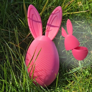 3D Printed Easter Egg with Bunny Ears: Spring Gift Box
