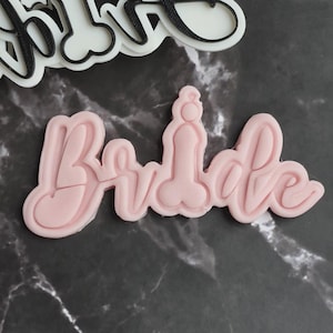 Bride Cheeky Cookie Cutter | Wedding Stamp Icing Fondant Embosser | Bachelorette party Girls Party Gift