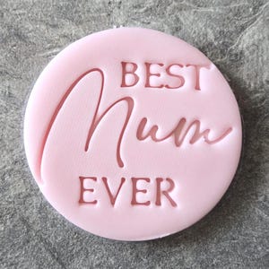 Best Mum Ever Cookie Stamp cupcake Embosser fondant/cookie/biscuit/cake