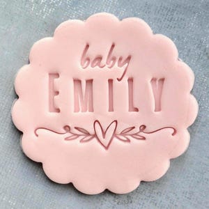 Custom Baby Name Cookie Stamp, Fondant Embosser, Baby Shower Gift | Personalised Fondant Embosser – Birthday Party Cookie Cutter