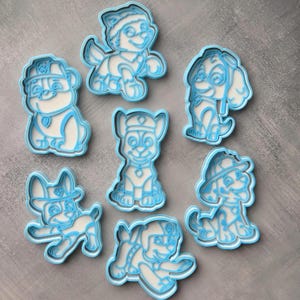 Paw Patrol Cookie Cutter Set: Dog Birthday Biscuit, Fondant Stamp
