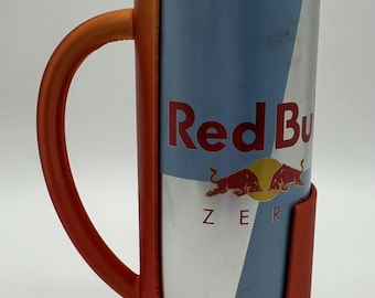 Soporte para latas de bebidas energéticas impreso en 3D / Accesorio de escritorio con degradado rojo y naranja / Decoración para habitación de gamer