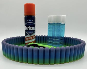 Bandeja para baratijas con degradado verde y azul / Organizador para todo impreso en 3D / Decoración para el baño, el escritorio y el dormitorio / Regalo para ella / Regalo para él