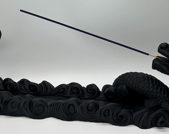 Porta varillas de incienso con forma de dragón chino impreso en 3D