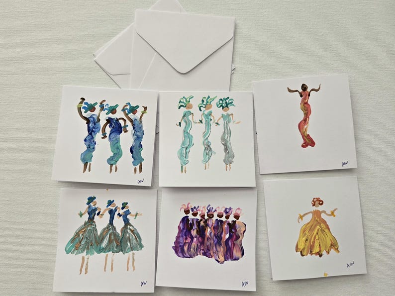 Hand Painted Gift Tags, Sets of 5 With Ribbons or Envelopes, 2x3, 2x4 ...