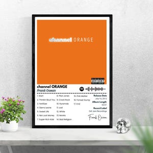 Frank Ocean - Channel Orange - Album Cover Poster Prints, druckbare Wandkunst, digitaler Download, R&B Musik Poster, druckbare Wand/Raumdekoration