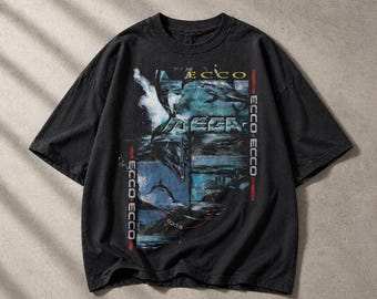 Ecco the Dolphin Vaporwave Tee – 90s Retro Gaming Streetwear, 100% Cotton