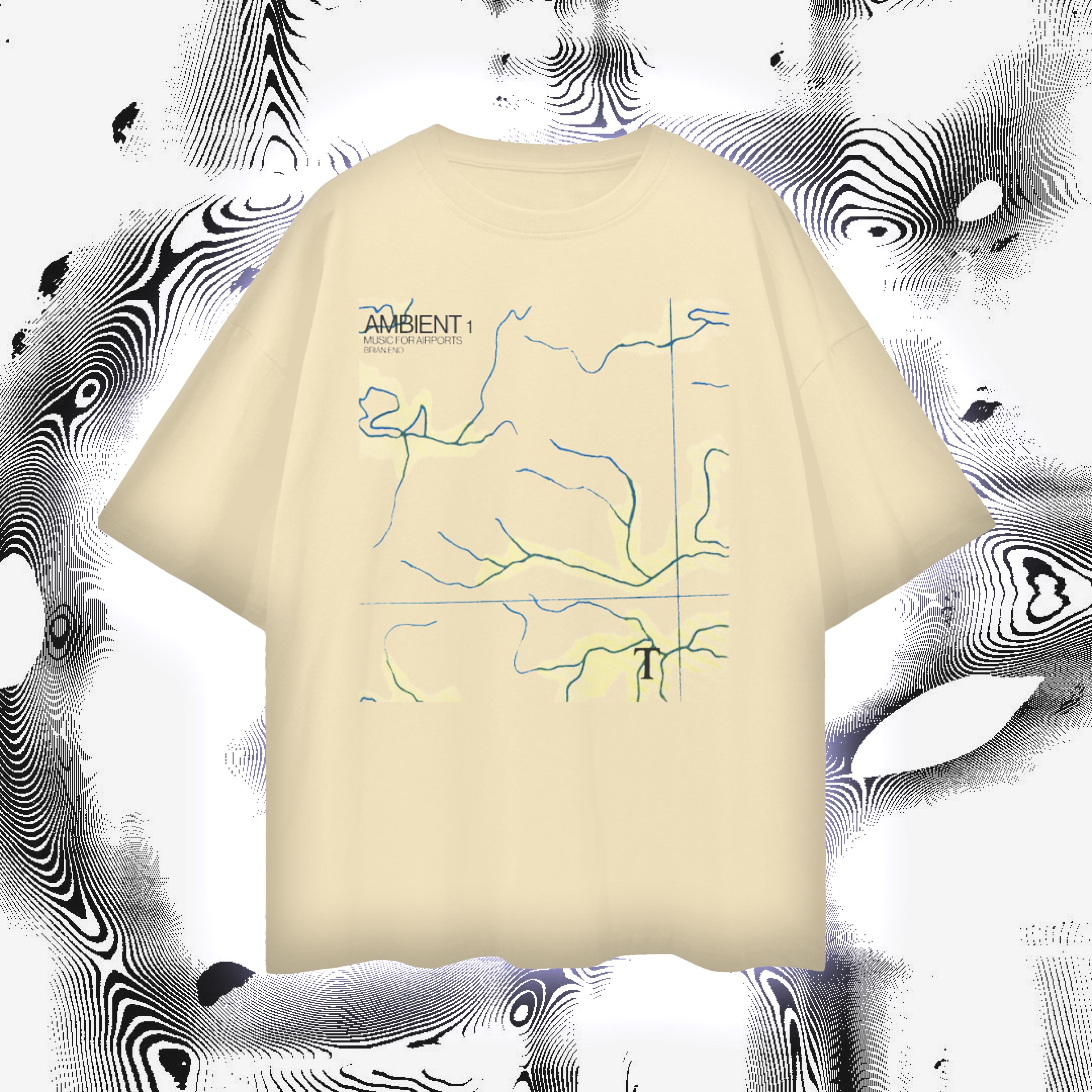 Music for Airports T-shirt: Brian Eno Ambient Album, Oversized