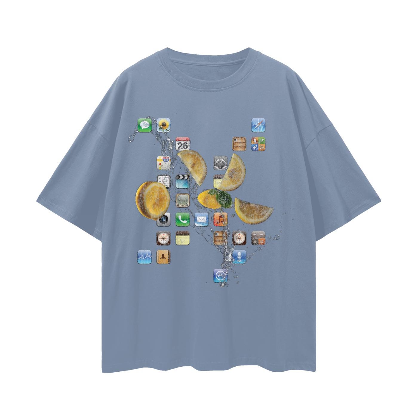 Ipod Classic Icons T-shirt – Y2K Fruit Splash, Unisex Cotton Tee 