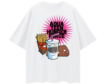 Aqua Teen Tshirt, 100% Cotton Oversized Adult Swim Graphic Tee - Etsy