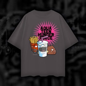 Aqua Teen Hunger Force T-Shirt – Oversized Adult Swim Cartoon Tee, 190 GSM 100% Cotton, Unisex Loose Fit, Surreal Humor Aesthetic