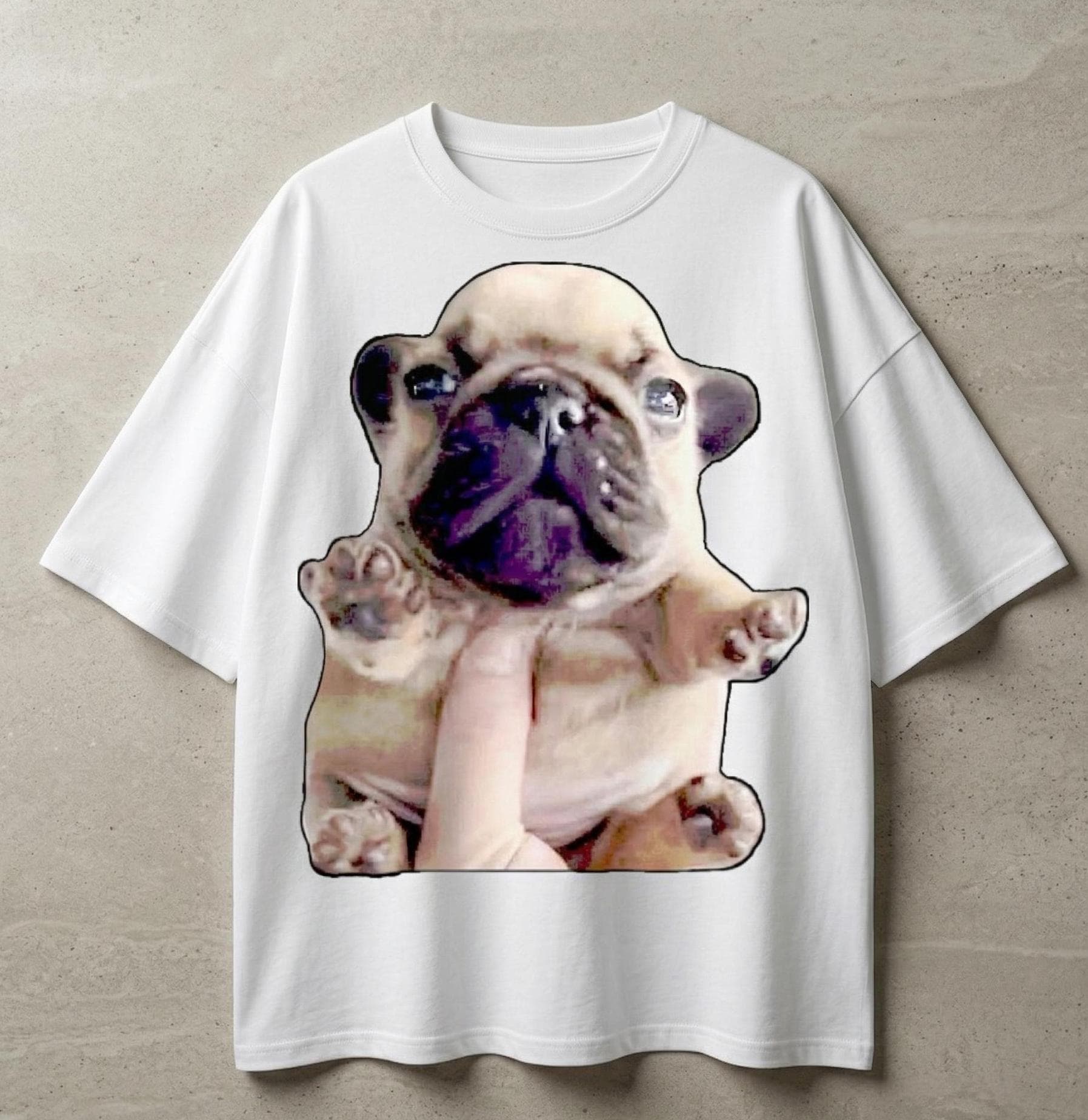 ピットブルミームTシャツ、特大コットン犬グラフィックTシャツ 