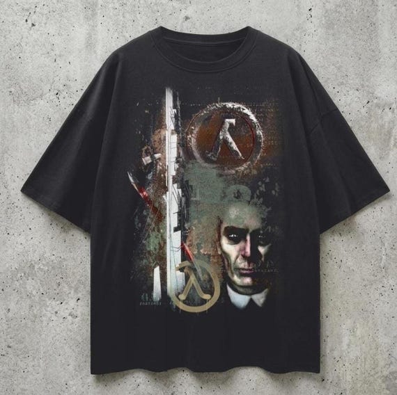 Half Life Shirt, 100% Cotton Drop Shoulder Retro Gaming Tee - Etsy
