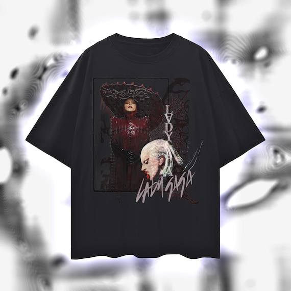 レディー・ガガ オーバーサイズ コットンTシャツ ユニセックス