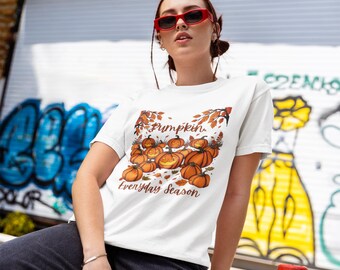 Pumpkin Graphic Tee: Garment-Dyed US Cotton Fall T-Shirt