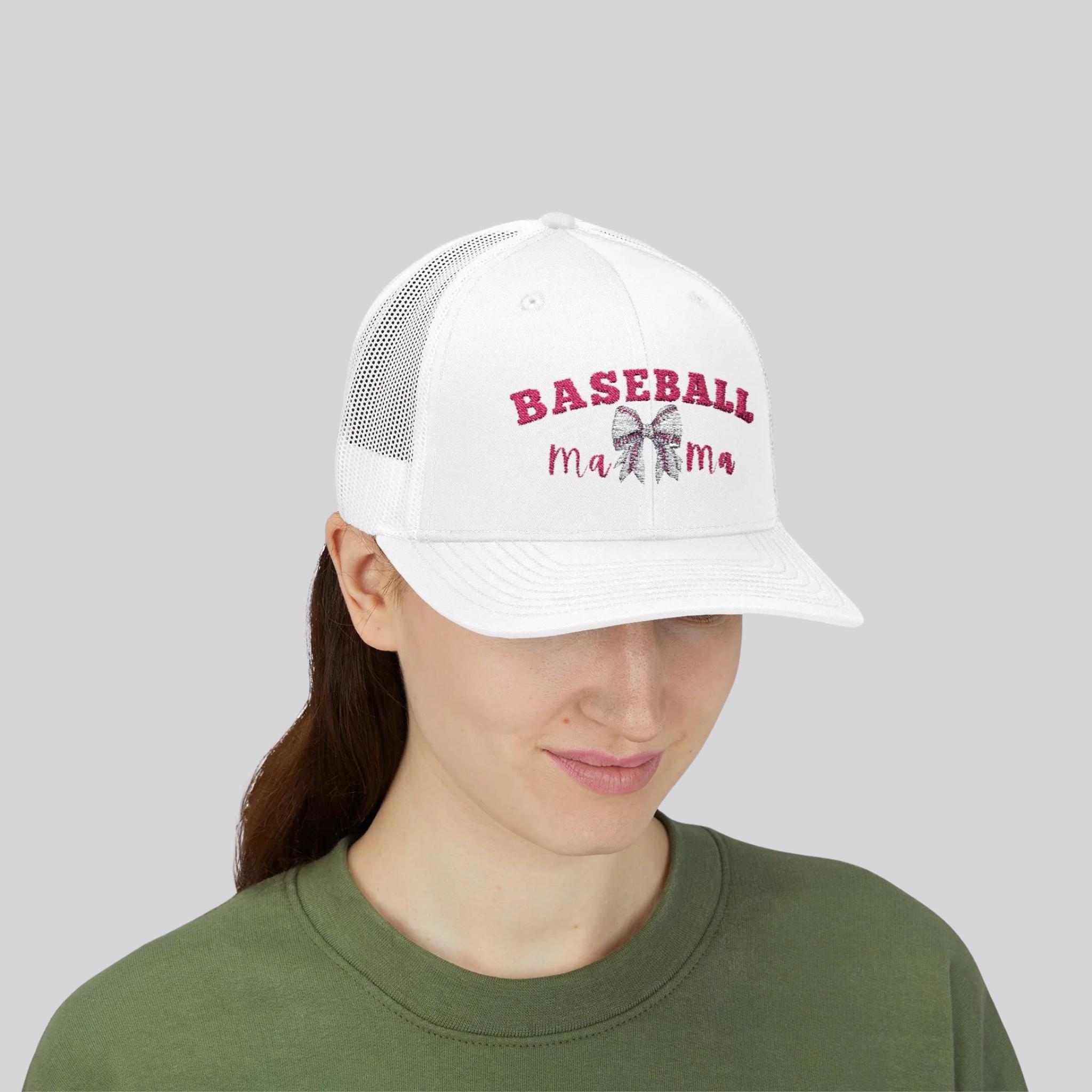 Mama Trucker Hat Vintage Snapback Mom Baseball Cap Embroidered Cotton Trucker Hat for Mom — Embroidered Snapback Ball Life Mom  main image 2