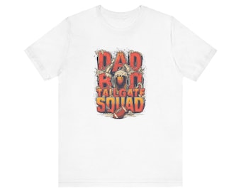 Dad Bod Tailgate Squad T-Shirt, Football Game Day Cotton Tee for Dads
