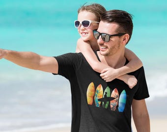 Surf Graphic Tee: Unisex Cotton-Blend Beach T-Shirt