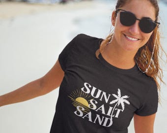 Sun Salt Sand Unisex T-Shirt: Beach Vibes Coastal Tee