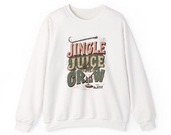 Jingle Juice Crew Soft Sweatshirt, Funny Holiday Party Wear