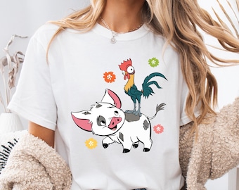 Moana Shirt, Hei Hei and Pua Sweater, Disney Sweatshirt, Disneyland Shirt, Disney World Sweater, Matching Family Tee