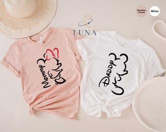 Mickey And Minnie T-shirt, Disney Family Shirt, Custom Disney Shirt, Mommy And Daddy Shirt, Gift For Mom, Minnie Mouse Shirt, Gift For Dad
