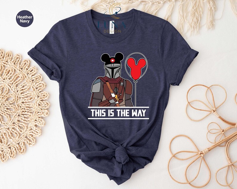 This Is The Way Shirt, Mandalorian Shirt, Mouse Ears Shirt, Disney T-Shirt, Disney Man Shirt, Star Wars Shirt, Galaxy Edge Shirt,Trip Shirt 画像 3