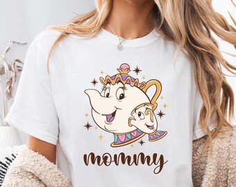 Chip and Mrs. Potts Shirt, Beauty and The Beast Tee, Disneyland Princess Tee, Disneyworld Family Trip Sweater, Disney Tea Pot & Cup Shirt