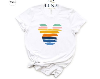 Mickey Head Multi Color Shirt, Mickey Mouse Shirt, , Disney Shirt, Disneyland Shirt, Disney World Shirt, Mickey Mouse Shirt, Minnie Shirt