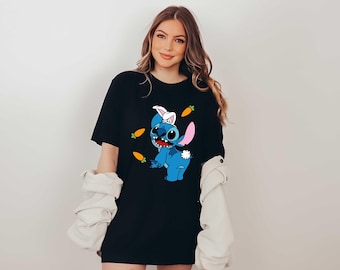 Easter Stitch T-Shirt, Easter Day Shirt, Bunny Stitch Shirt, Easter Party Shirt, Easter Kids T-Shirt, Rabbit Stitch Tee, Bunny Eggs Shirt