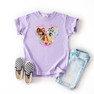 All Disney Princesses Tee Mickey Head Shirt, Comfort Colors Tee, Disney Trip Shirt, Mickey Mouse Shirt, Anna Shirt, Elsa Tshirt image 9