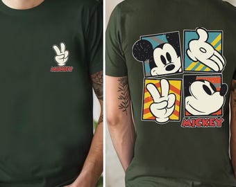 Mickey Mouse Shirt, Vintage Disney Mickey Hand Shirt, Disney Vacation Shirt, Disneyland Trip Shirt, Magic Kingdom Tee, Classic Mickey Shirt