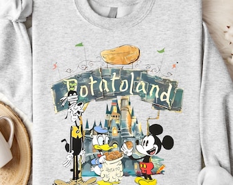 Vintage Mickey Goofy Donald Welcome To Potatoland T-shirt, Disney Mickey and Friends Matching Tee, Magic Kingdom Disneyland Family 2025 Trip